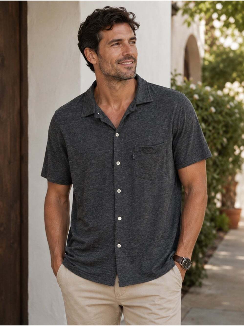 Woolly Merino Wool Shirt Men M Grey Button Front Outdoorsmancore Natural Fiber